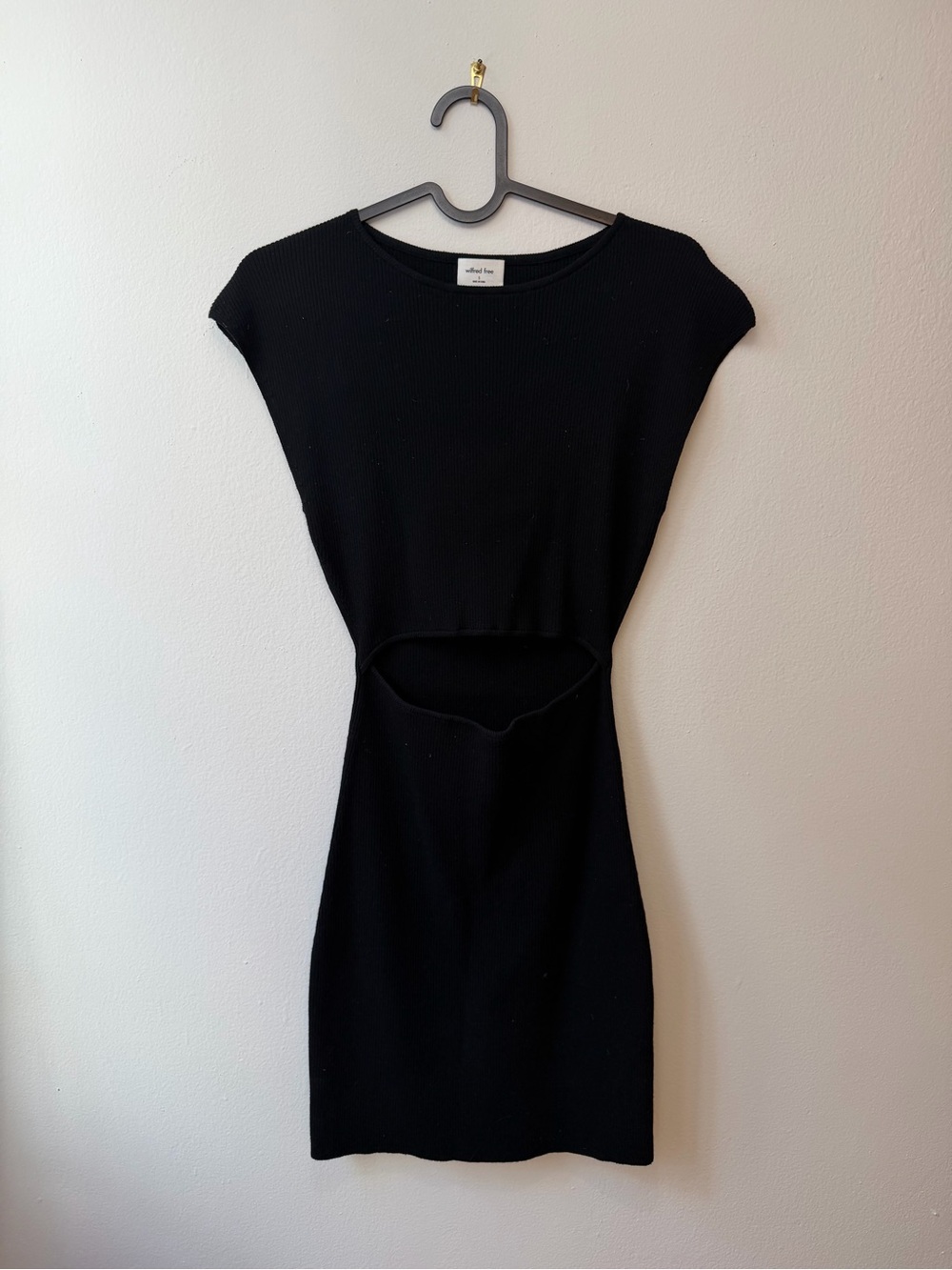 Wilfred Free Black Cutout Mini Dress